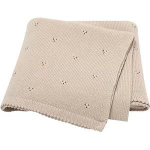 Ledikantdeken - Wiegdeken - Babydeken - Katoenen baby deken - Beige