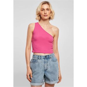 Urban Classics - Cropped Asymmetric Crop top - 3XL - Roze