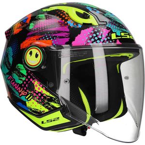 LS2 - Funny II Joy OF622 - Jethelm - Zwart - Voor Kinderen
