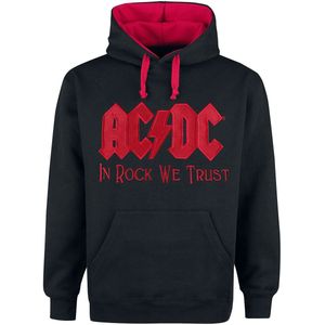AC/DC In Rock We Trust Heren Trui met capuchon - zwart/rood - S