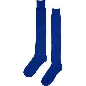 KIMU Sokken Donkerblauw Gebreid - Maat 39 40 41 42 43 44 45 46 - Dames Heren Unisex - Donkerblauwe Lange Kniekousen Voetbalsokken Sportsokken Kniesokken Gebreide Kousen Sinterklaas Kado
