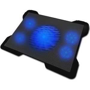 Notebook Koeler met 5 Ventilatoren voor Laptops van 10-17 Inch