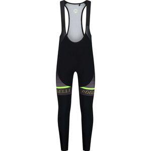 Rogelli Hero ll Fietsbroek met Bretels - Lange Wielrenbroek - Met zeem Heren - Race fit - Black, Fluor - Maat L