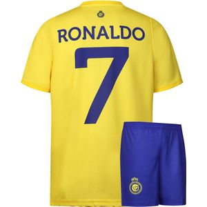 Al-Nassr Voetbaltenue Ronaldo - Ronaldo Tenue Thuis - 2023-2024 - Voetbaltenue Kinderen - Shirt en Broekje - Jongens en Meisjes - Volwassenen - Heren en Dames-128