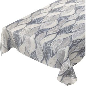 Afwasbaar Tafellaken van Oliedoek - Modern Grijs 160 x 140 cm - Perfect voor Binnen en Buiten