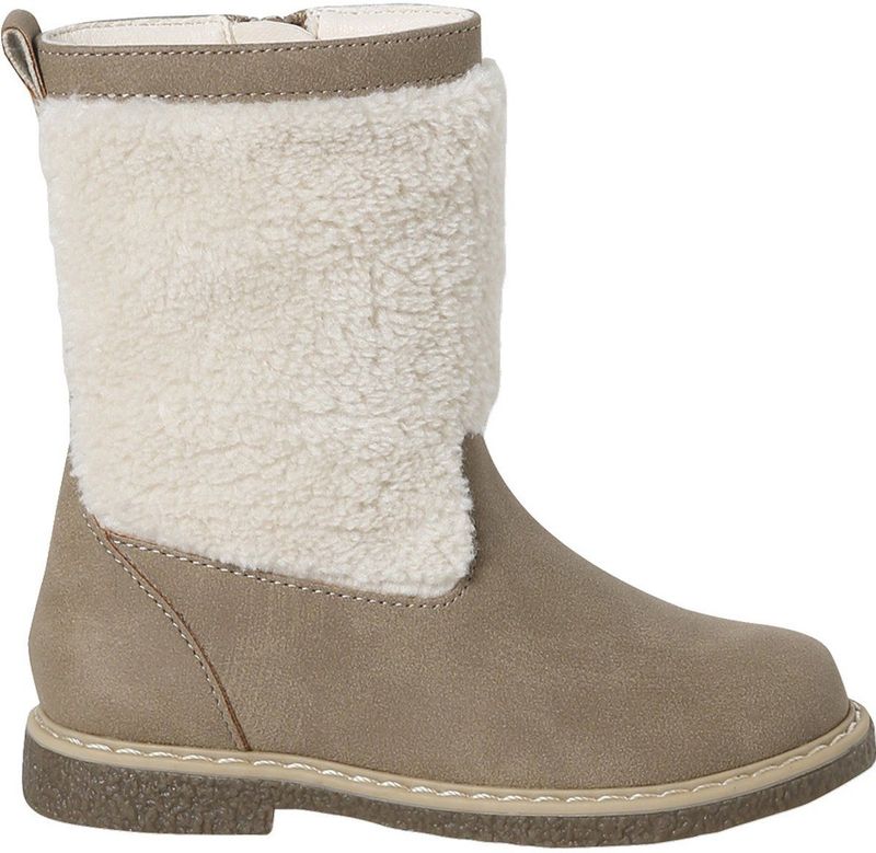 Gevoerde Laarzen - Taupe - Kleutercollectie - Met Rits