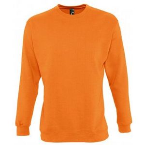 SOLS Heren Supreme Plain Cotton Rich Sweatshirt (Oranje)