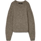 Vero Moda - Vmnovah Ls O-neck - Trui - Fossil/melange - Dames