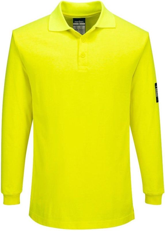 Portwest - Modaflame FR805 - Vlamvertragend Poloshirt - Geel - Lange Mouw