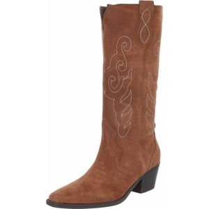 ZoeZo Design - echt leer - cowboylaarzen - nieuwe collectie - herfst/winter - half hoge laarzen - suede laarzen - westernlaarzen - maat 40 - met rits - gevoerd - hakhoogte 4,5 cm - met stiksel