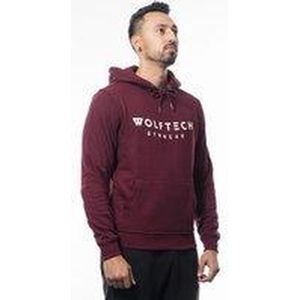 Wolftech Gymwear Hoodie Heren / Hoodie Dames - Rood / Bordeaux - XL - Met Groot Logo - Fitness - Unisex