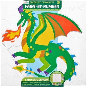 Ooly Colorific Canvas Verf met Nummer Kit Fantastische Draak
