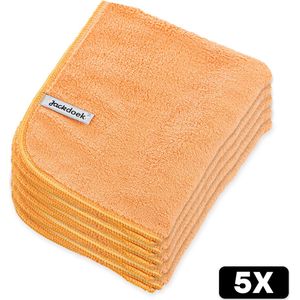 Jackdoek Classic - 5 pack - Zachte Microvezeldoekjes - Streeploos schoon - Sterk absorberende Nano weefsel - Keuken/Badkamer/Auto/Beeldscherm