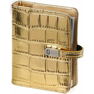 Kalpa 1311-14 Hervulbare Pocket Ringband Agenda Planner Croco Goud 1 week per 2 paginas 2024-2025-2026