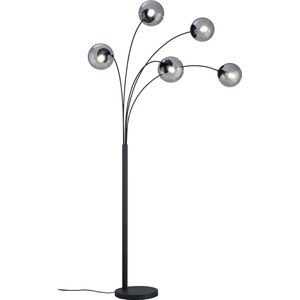 Moderne Booglamp Antraciet, 5-vlammig Vloerlamp, Vintage Staande Lamp, Woonkamer Lamp - Vintage vloerlamp