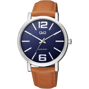 Prachtige Q&Q horloge -BRUIN -horlogekast 42mm Q892J104Y