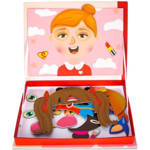Magneetboek - Meisje - 42 magneten - Magnetibook - 3-8jr - Peuter - Educatief speelgoed - Vormenpuzzel - 3 tot 8 jaar