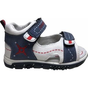 Lumberjack velcro kompas dichte hiel jongens sandalen Billy blauw wit mt 26