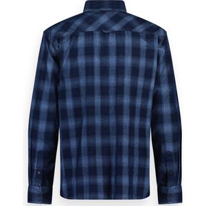 Twinlife Heren Geruit Overshirt Geweven - Shirt - Comfortabel - Herfst en Winter - Blauw - 4XL