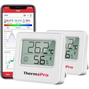 Kamer Thermometer en Hygrometer Bluetooth met Smart App en Data-opname voor Binnengebruik