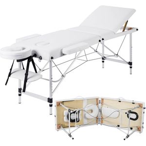 Decotopia - Massagetafel - Behandeltafel - Schoonheidsbehandeling - Verstelbaar - Opvouwbaar - Wit
