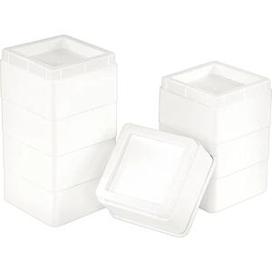 Bedverhogers Wit- bedklossen - meubelverhogers - stoelverhogers per 8. Stapelbaar tussen 5, 10, 15 en 20 cm. Max. 1000 kg belasting