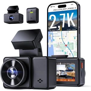 Thuys – Dual Dashcam - Voor Auto 1080p – Voor en Achter Camera – Auto Camera - G-Sensor – App Bediening – Parkeermodus