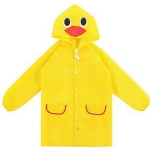 Regenjas capuchon - Kinder poncho  Regenjas -  Regen poncho  - Geel Eend -  Regen poncho 4-6 jaar- 1 maat regenjas