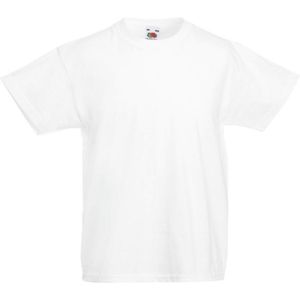 Fruit Of The Loom Originele T-shirt met korte mouwen voor kinderen / tieners (Wit)