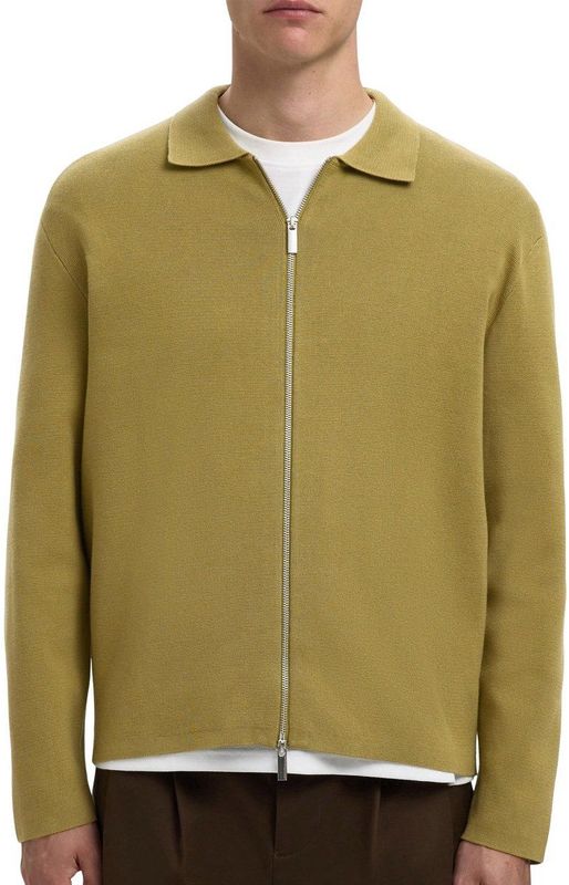 Selected Light Knit Full Zip Cardigan Vest Heren - Maat M