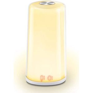 Wake Up Light Sunrise Simulation Digital Clock with Touch Sensor, 5 Natural Sounds and Snooze Function for Children and Adults at Home or Office