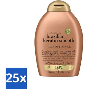 OGX - Brazilian Keratin Smooth - Conditioner - Gladmakend - Herstellend - 385 ml - Bulkverpakking - 25 stuks