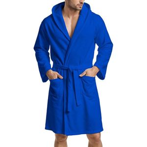 Goodivery® - Badjas Dames En Heren - Wit - One Size - Microvezel - Capuchon - Riem - Zakken - Kniehoogte - Reizen - Vakantie