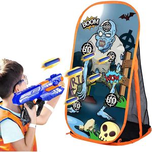 Schietdoelspel Kinderen Jongens Speelgoed voor Nerf Rifles - Zombie Schietschijf met Net Binnen Buiten Speelgoed Cadeaus voor 5 6 7 8 9 10+ jaar oude jongen Meisje