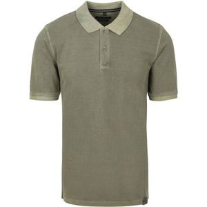 Casa Moda - Polo Piqué Garment Dye - Poloshirt - Olijfgroen - 100% Katoen