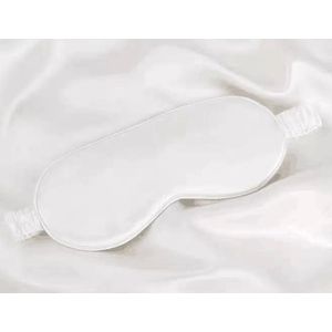 100% Zijde Slaapmasker - 22mm - Effen Kleuren - Oversized - wit