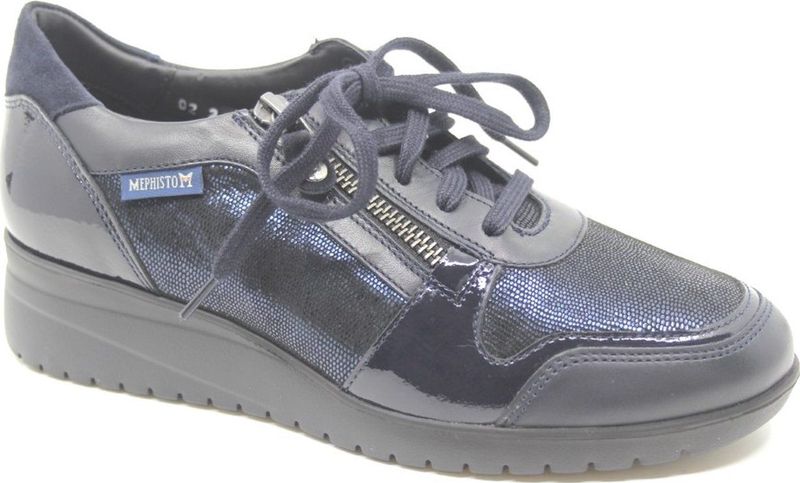 Mephisto - Iasmina - Veterschoenen - Blauw - Leer