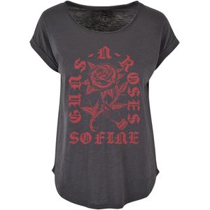 Guns N' Roses So Fine Rose Dames T-shirt - grijs - L