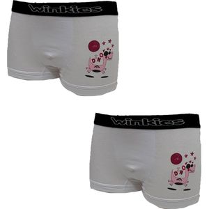 Embrator 2-stuks Jongens Boxershorts met opdruk wit 92/98