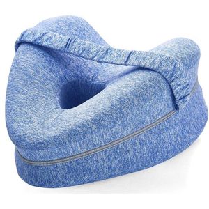 Orthopedisch Kniekussen - Kniekussen Voor In Bed - Ergonomisch Beenkussen - Zijslaapkussen - Kniekussen Voor Zijslapers - Schootkussen - Met Elastische Band - Houding Correctie - Verlichten Rugpijn/Heupklachten/Artrose - Hart Vorm - Grijs