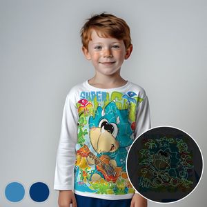 Dino Serenade - Glow-in-the-dark pyjama - donker blauw - maat 110-116 - 5 jaar - 100% katoen