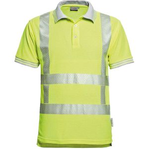 Santino poloshirt Venice met RWS reflectie - 200172 - fluor geel - maat 4XL