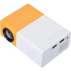 Draagbare LED-projector met 1920x1080P resolutie, meerdere poorten, luidsprekers met laag geluidsniveau en zacht licht - ideaal voor thuisbioscoop, films, video's en games.