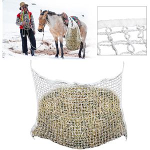 Hooinet Voerstation 1x Slow feeder - voor paarden hooizak - 3 cm maaswijdte - Wit - 120 x 90 cm