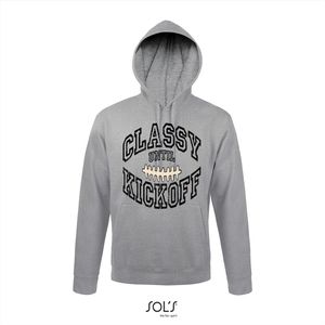 Hoodie 3-161 Classy until Kickoff - Lgrijs, xL