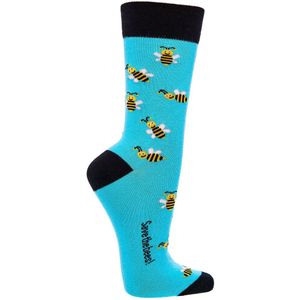 Sokken heren | grappige sokken | happy socks printjes | thema bijen | maat 42-47 | per 2 paar