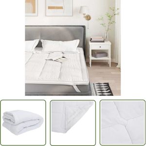 vidaXL Hoeslaken - Matrasbeschermer - Matrasbeschermer 160x220 cm wit - Matrashoezen - Bedlinnen - Anti Allergisch