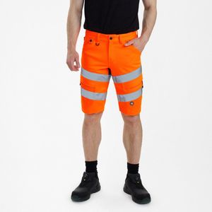 Engel Safety werkshorts met 2-weg stretch 6546-314 - Hi-vis Orange / Anthracite Grey - 44