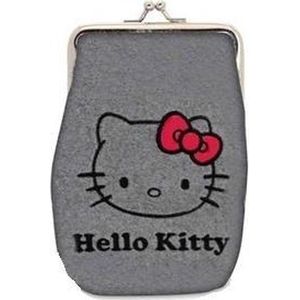 Hello Kitty Portemonnee wol hoofd grijs