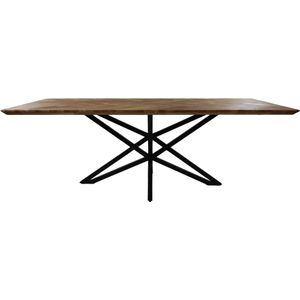 HSM Collection Eettafel Rechthoekig Visgraat 180cm Naturel Eiken